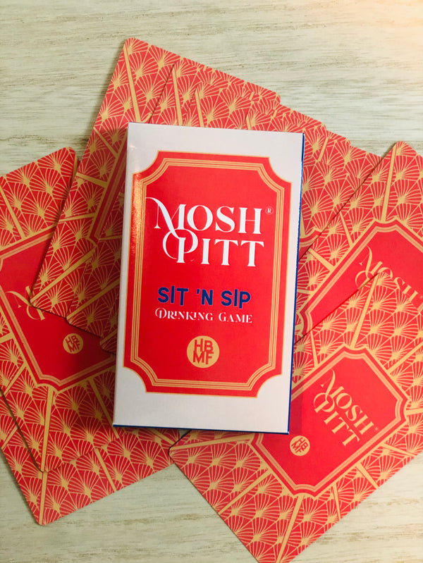 Mosh Pitt® Drinking Game -- Sit 'N Sip (Travel Edition)